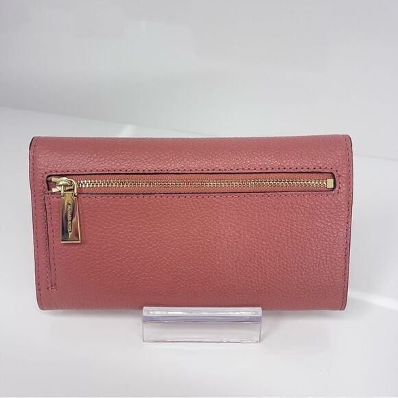 Michael Kors Women's Pebble Leather Trifold Wallet Rose - Picture 2 of 8